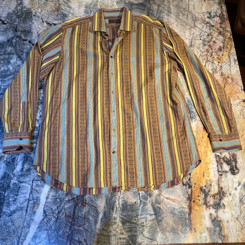 Shirt, mens size 43, ETRO marque made in Italy, very near mint condition 0 flaws